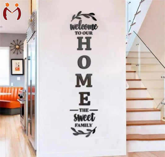 Black Laser-Cut Wall Art for Home Decor 36" x 5"