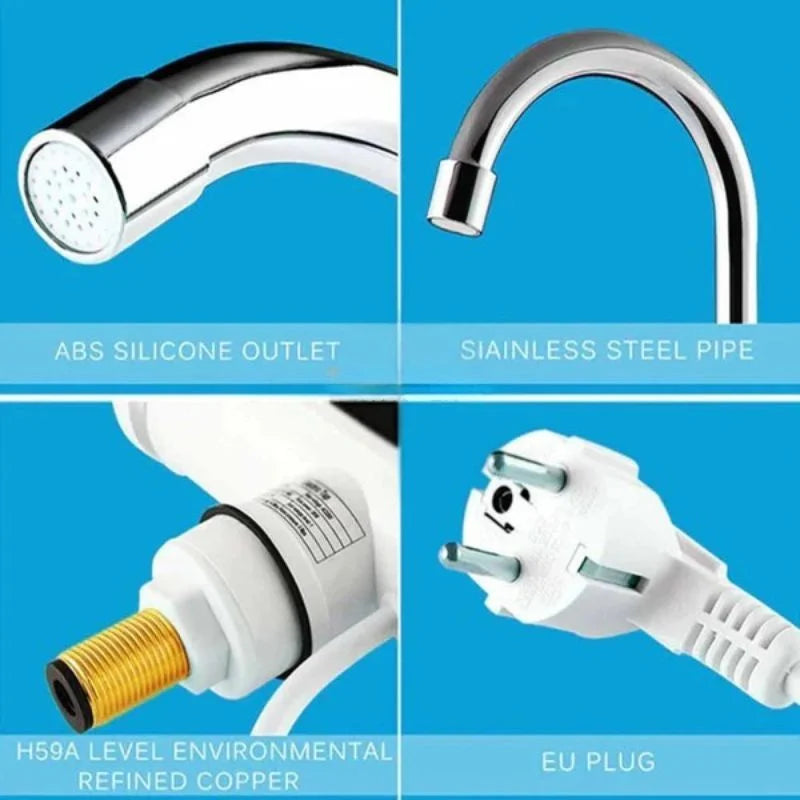 Electric Instant Heating Faucet | Digital Temperature Display | Plastic handle | Kitchen & Bathroom Hot Water Tap
