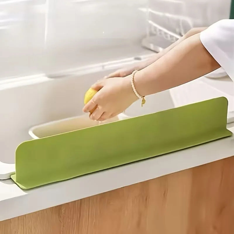 Large Size Silicone Sink Splash Guard Set | Non-Slip Water Barrier with Strong Suction Cups for Kitchen & Bathroom Use