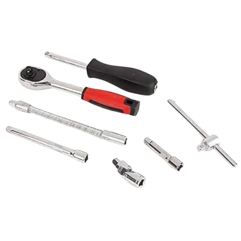 46-Piece Socket Wrench Set | Complete Ratchet Socket & Screwdriver Bit Tool Kit | Chrome Vanadium Steel Repair Tool Set with Storage Case