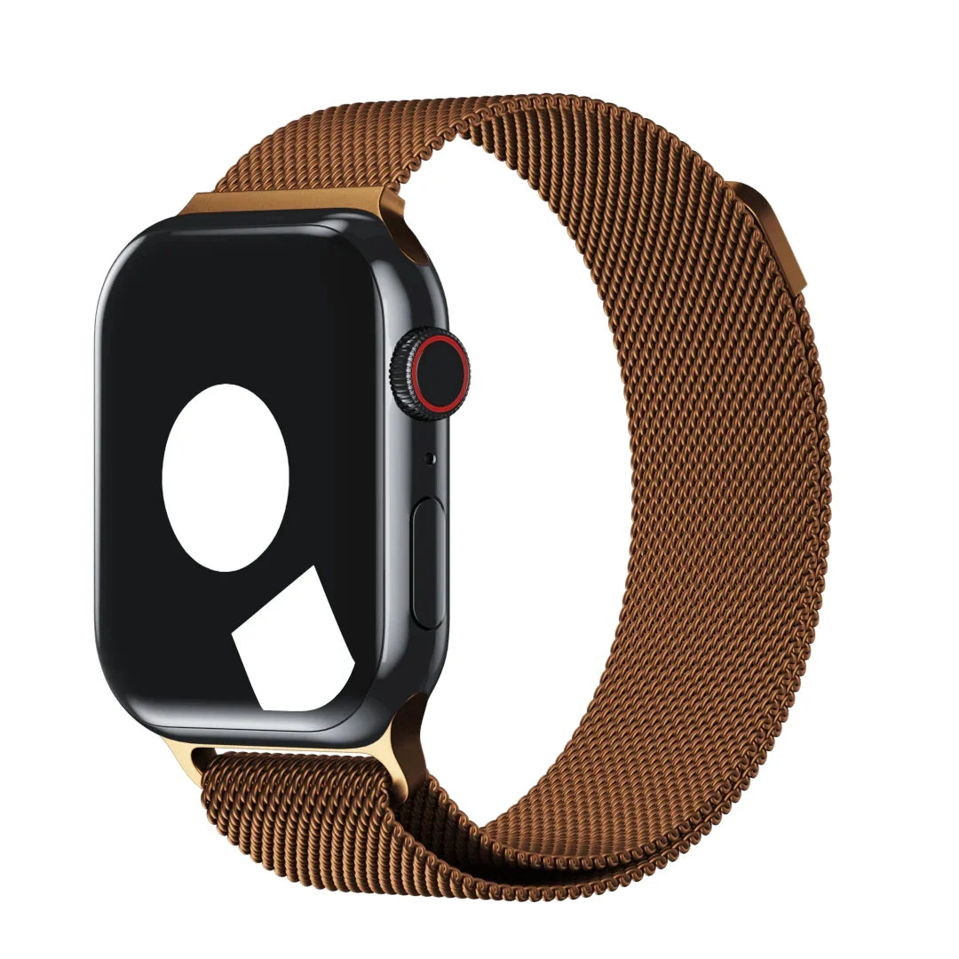 Coffee Color | Apple Watch Milanese Magnetic Loop Strap | Stainless Steel Band  | 42mm / 44mm / 45mm