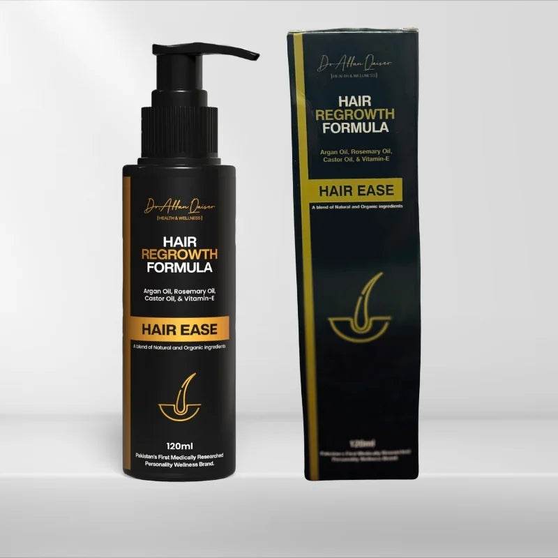 Ease – Natural Hair Regrowth & Nourishment Oil | Strengthens Roots & Reduces Hair Fall (120ml)