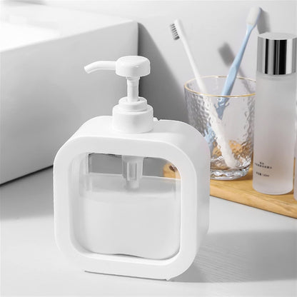 Portable Refillable Soap Dispenser Bottle | 300ml 500ml Clear Pump Bottle for Kitchen Bathroom Shower Lotion Shampoo