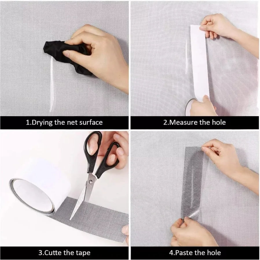 Mesh Roll Tape | Self-Adhesive Window Screen Repair Patch | 3M Anti-Insect Fiberglass