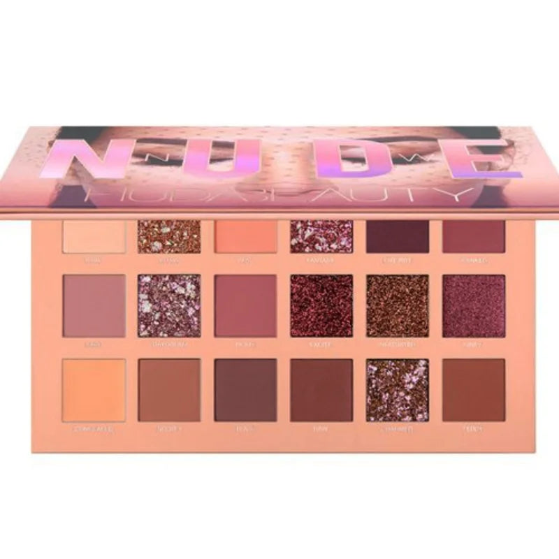 18 Colors Nude Eyeshadow Palette | Matte & Shimmer Pigmented Shades, Long-Lasting