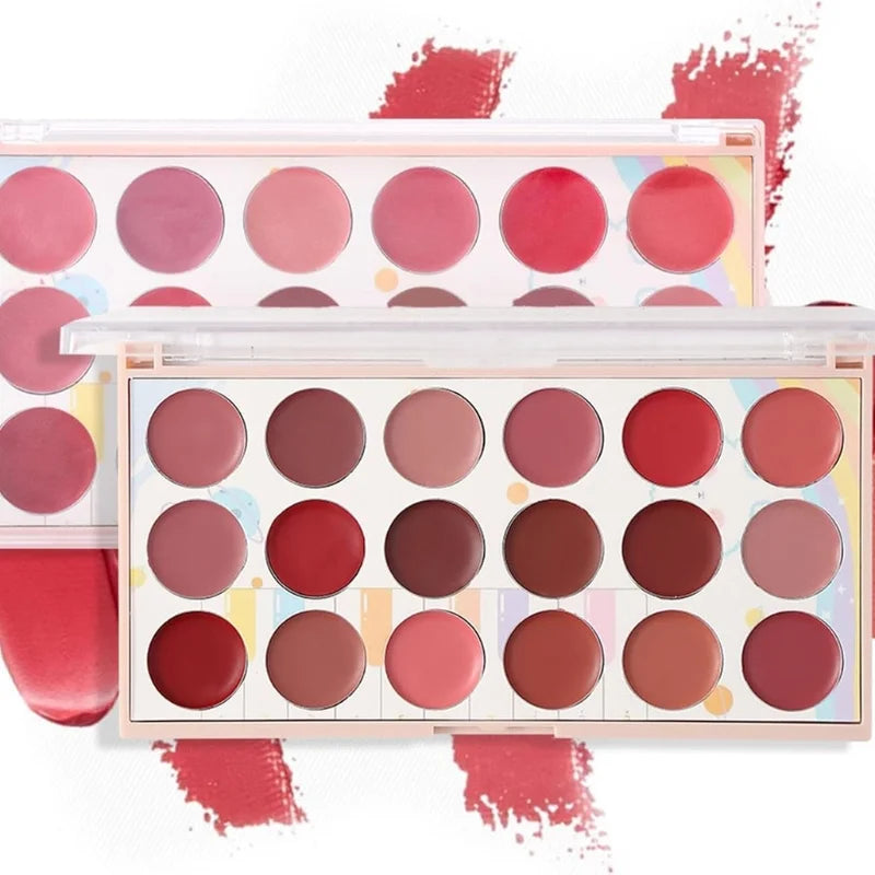 Moccallure Professional 18-Colors Lipstick Kit | Long-Lasting, Hydrating & Compact Makeup Palette