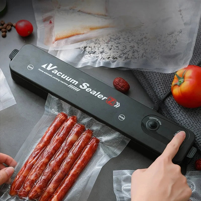 Vacuum Sealer Hand Machine ZKFK-001 | Automatic Food Sealer with 5 Vacuum Bags for Fresh Food Storage