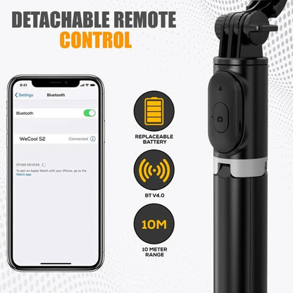 NeePho P170S Selfie Stick Tripod | Extendable , Bluetooth Remote, Universal Smartphone Mount | Durable Metal Build & Lightweight Design