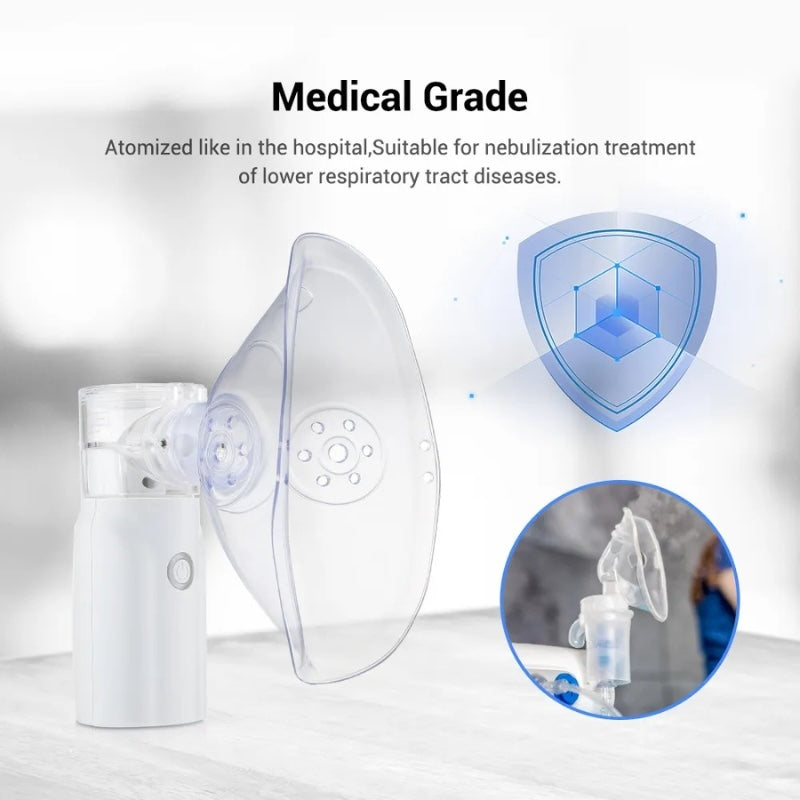 Portable Rechargeable Nebulizer Machine Asthma Inhaler 0.5L for Kids and Adults