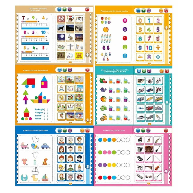 Intelligence Learning Book for Kids | Interactive Letters, Numbers & Sounds for Toddlers