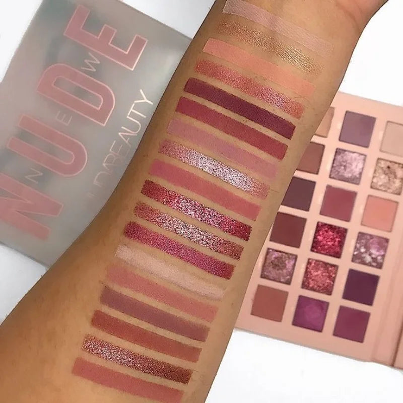 18 Colors Nude Eyeshadow Palette | Matte & Shimmer Pigmented Shades, Long-Lasting