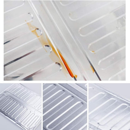 3-Sided Oil Proof Aluminum Foil Splatter Guard | Foldable Heat Insulation for Kitchen Stove | Silver