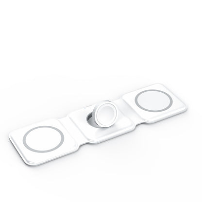 3-in-1 Foldable Magnetic Wireless Charger 15W Charging Station for iPhone Apple Watch and AirPods