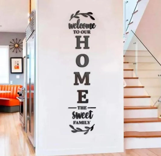 Black Laser-Cut Wall Art for Home Decor 36" x 5"
