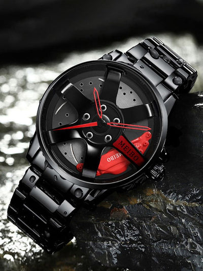 The Alloy Wheel Watch With Stainless Steel