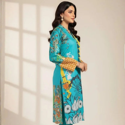 Swiss Lawn 1-Piece Shirt for Women | Trending All-Over Print | Unstitched