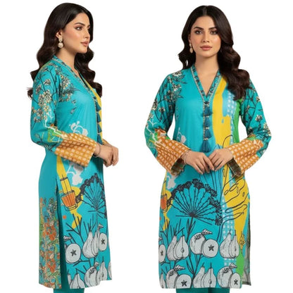 Swiss Lawn 1-Piece Shirt for Women | Trending All-Over Print | Unstitched