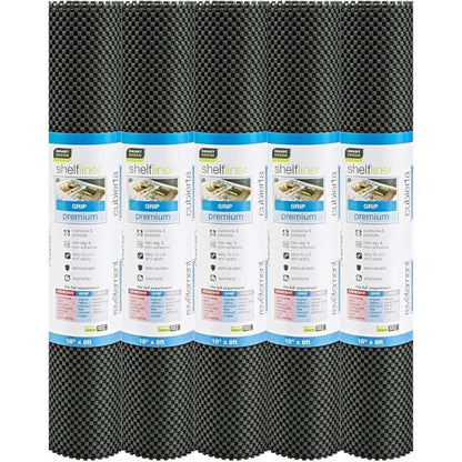 Anti-Slip Fridge & Shelf Mat | Waterproof Washable Liner for Kitchen Drawers Cabinets | Black