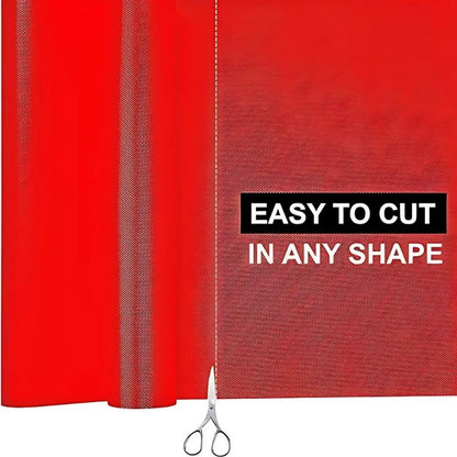 Anti-Slip Fridge & Shelf Mat | Waterproof Washable Liner for Kitchen Drawers Cabinets | Red