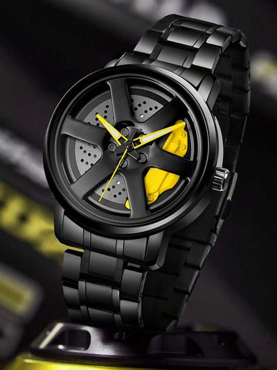 The Alloy Wheel Watch With Stainless Steel