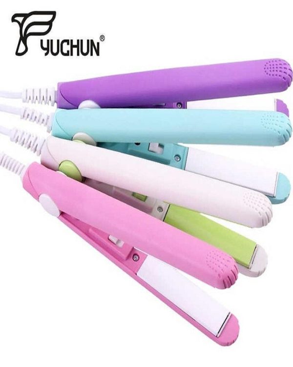 Mini Portable Ceramic Hair Straightener & Curler | Frizz-Free Smooth Hair | Random Color