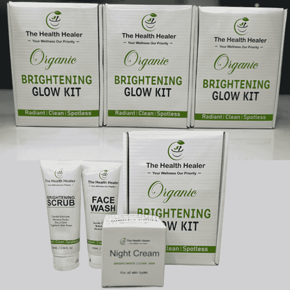 Brightening Glow Kit by The Health Healer | Face Wash, Scrub & Night Cream Set